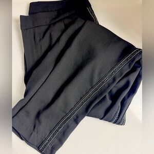 Black Slacks With Leg Embellishments